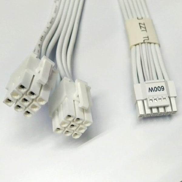 SuperFlower 電源ケーブル SF-2X9PIN-16PIN WHITE (Super Connector) ホワイト 12VHPWR コネクタ変換ケーブル 9pinタイプ【キャンセル不可・北海道沖縄離島配送不可】