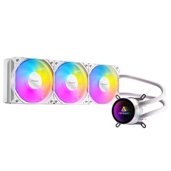 ANTEC CPUクーラー Luna 360 ARGB White ホワイト インフィニティミラーデザイン ポンプヘッド搭載 360mm 一体型水冷CPUクーラー 120mm PWMファン3基標準搭載 LGA1851 / LGA1700 / AM5対応【キャンセル不可・北海道沖縄離島配送不可】