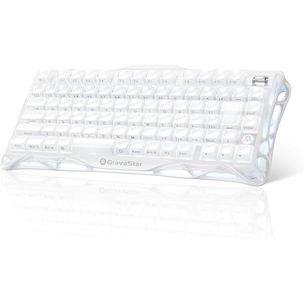 GravaStar ゲーミングキーボード Mercury K1 GS K1_WHT_JP オパーリンホワイト 日本語配列 メカニカル ワイヤレス Bluetooth 有線 ホットスワップ 75%レイアウト【キャンセル不可・北海道沖縄離島配送不可】