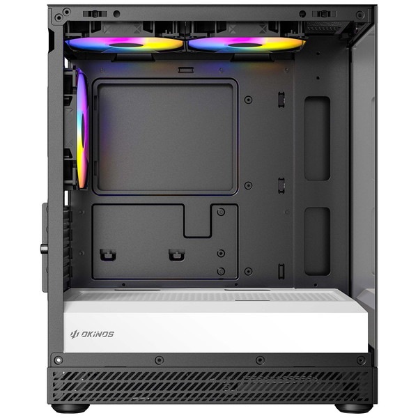 4897121941628 Okinos ピラーレスPCケース Aqua UNO Zebra (Black