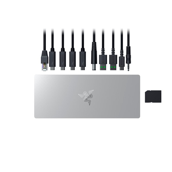 Razer RC21-02290200-R3J1 Razer Thunderbolt 5 Dock Mercury White Thunderbolt 5 /4 USB4�б� /  �ȥ�ץ�4K �ǥ����ץ쥤�б� / SSD���ȥ졼��:����8TB��� / THUNDERBOLT SHARE�б� / ����140W�����϶����ǽ �ڥ���󥻥��Բġ��̳�ƻ����Υ�������Բġ�