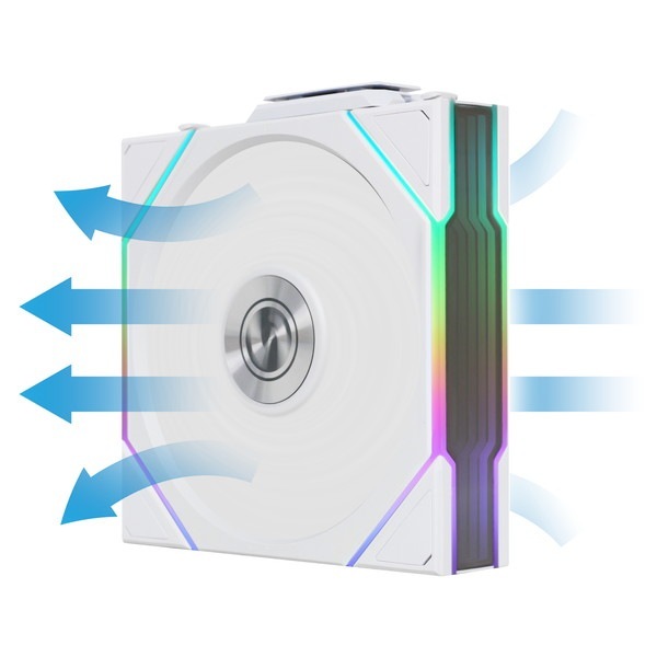 LIAN LI �磻��쥹 ARGB�ե��� UNI FAN TL Wireless Reverse 120 White (1pcs) 12RTL1W1W �ղ�ž 1�ĥѥå� �ۥ磻�� �ڥ���󥻥��Բġ��̳�ƻ����Υ�������Բġ�