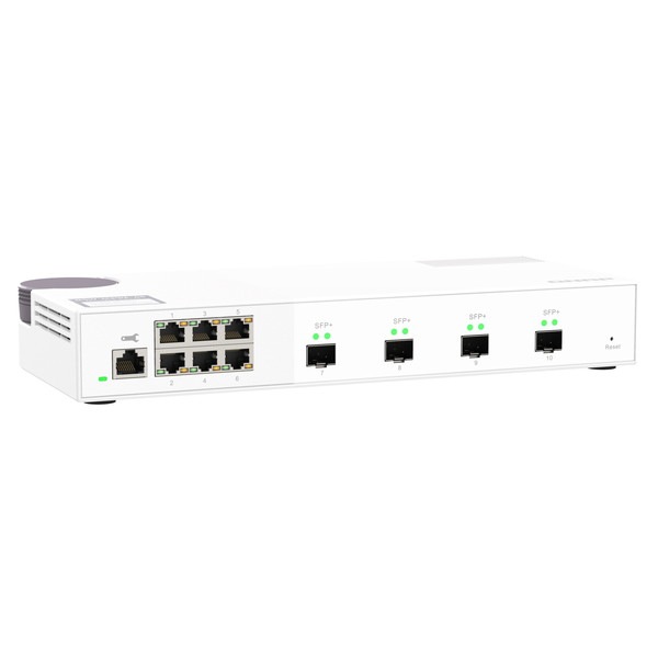 QNAP �ޥ͡����ɥ����å� QSW-M2106-4S 4 x 10GbE SFP+ ����� 6 X 2.5GbE Layer 2 �ݡ��ȿ���6 �����å��󥰥ե��֥�å���110 Gbps �Ÿ���¢�ڤ����󤻾��ʤǤ�/Ǽ�������б���