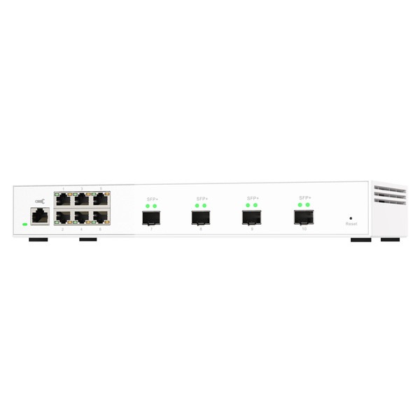 QNAP �ޥ͡����ɥ����å� QSW-M2106-4S 4 x 10GbE SFP+ ����� 6 X 2.5GbE Layer 2 �ݡ��ȿ���6 �����å��󥰥ե��֥�å���110 Gbps �Ÿ���¢�ڤ����󤻾��ʤǤ�/Ǽ�������б���