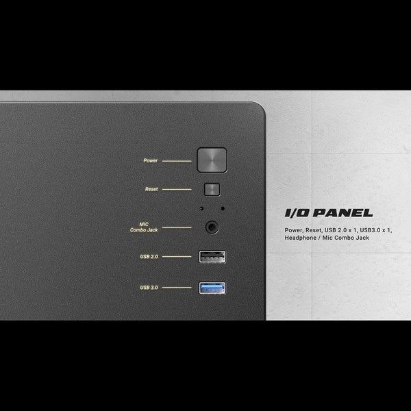 Antec PCケース ST20M コンパクト静音型 ミニタワー PCケース 高コスパ 265mmグラボ対応 CPU高150mm リアファン搭載【キャンセル不可・北海道沖縄離島配送不可】
