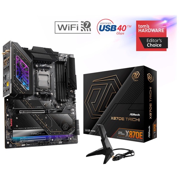 ASRock �ޥ����ܡ��� X870E Taichi ������ / AMD X870E���åץ��å���� / Ryzen 9000/8000/7000 ���꡼���б� / WiFi 7 / �ϥ������ �ڥ���󥻥��Բġ��̳�ƻ����Υ�������Բġ�