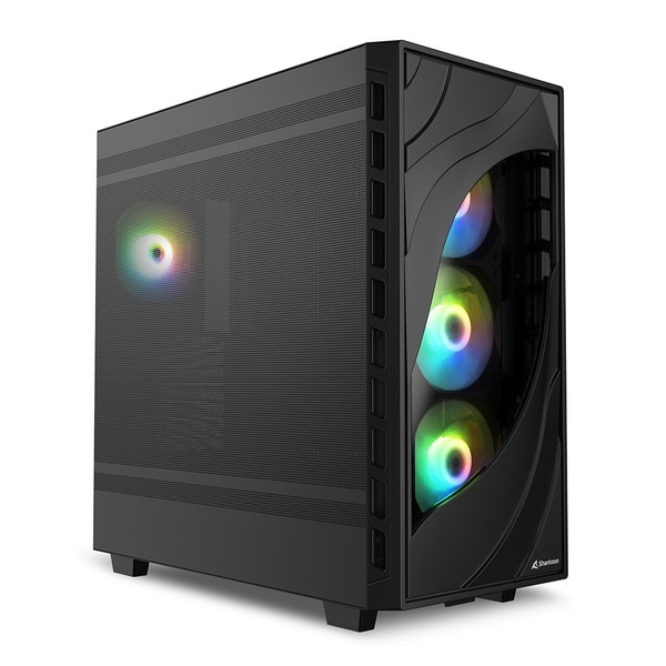 Sharkoon �ߥɥ륿� PC������ REBEL C80M RGB ��å���ѥͥ� 120mm ARGB�ե����4 ɸ����� ATX Micro-ATX Mini-ITX �б� �ڥ���󥻥��Բġ��̳�ƻ����Υ�������Բġ�