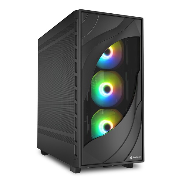 Sharkoon �ߥɥ륿� PC������ REBEL C80M RGB ��å���ѥͥ� 120mm ARGB�ե����4 ɸ����� ATX Micro-ATX Mini-ITX �б� �ڥ���󥻥��Բġ��̳�ƻ����Υ�������Բġ�