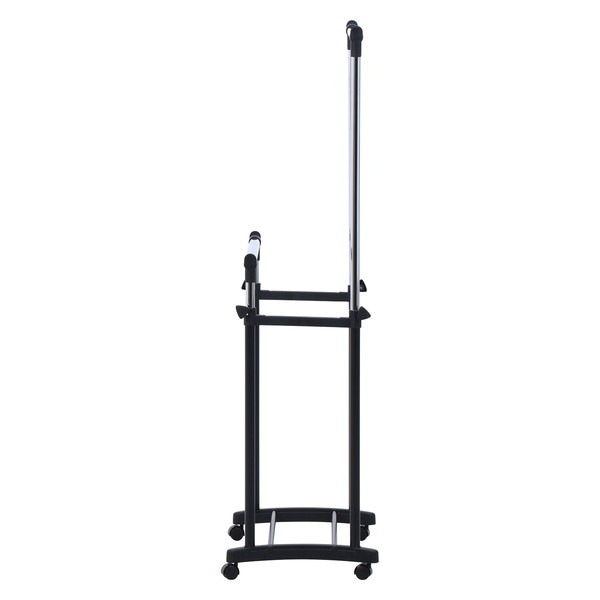 不二貿易 パイプダブルハンガー 4644−A0−BK 14200 商品コード15540 【代引・日時指定・キャンセル不可・北海道沖縄離島配送不可】 -お取リ寄せ-