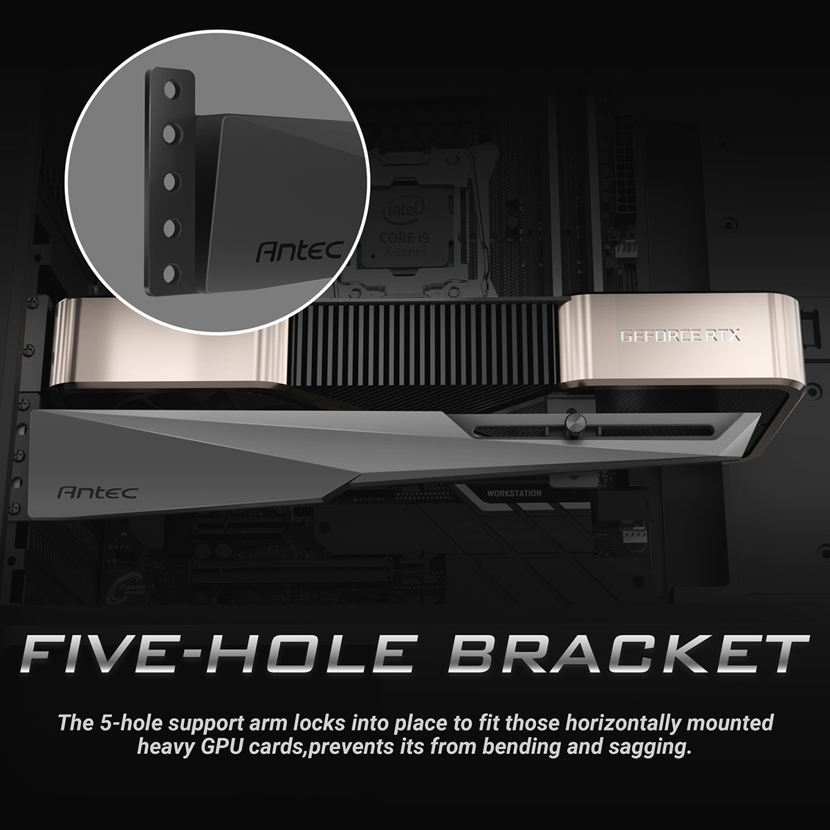 ANTEC GPUサポートブラケット AT-HGPUH-BK 【キャンセル不可・北海道沖縄離島配送不可】