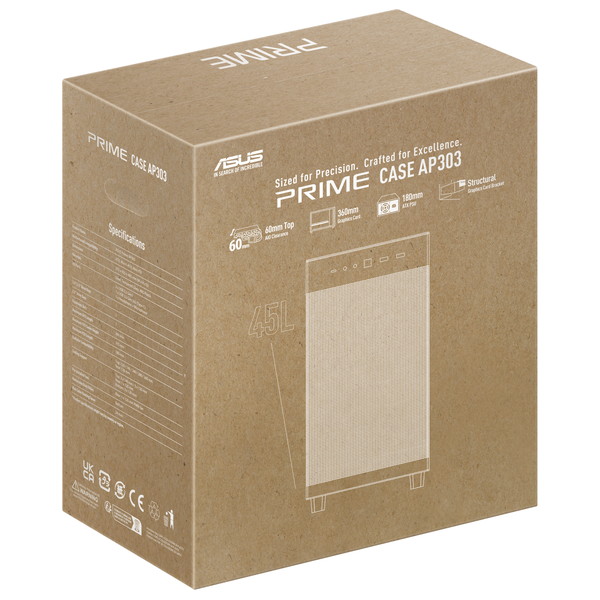 ASUS PC������ Prime AP303 Mesh Panel �ۥ磻�� PRIME AP303 MESH WHITE ATX�ޥ����ܡ��� ����ե��å�������:����360mm ATX�Ÿ���˥å�:����180mm �ڥ���󥻥��Բġ��̳�ƻ����Υ�������Բġ�