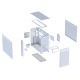 ASUS PC������ Prime AP303 Mesh Panel �ۥ磻�� PRIME AP303 MESH WHITE ATX�ޥ����ܡ��� ����ե��å�������:����360mm ATX�Ÿ���˥å�:����180mm �ڥ���󥻥��Բġ��̳�ƻ����Υ�������Բġ�