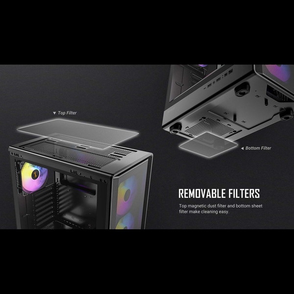 Antec PC������ P6 Neo ARGB �������饹��� ��ѷ� �ߥɥ륿������� ARGB�ե���4��ɸ����� ����8�ե����б� 240mm�����б� �����ȥե��륿���աڥ���󥻥��Բġ��̳�ƻ����Υ�������Բġ�