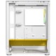 Okinos �ԥ顼�쥹PC������ Aqua UNO Yolk (White/Yellow) �ߥ˥�� 120 mm ARGB�ե���3��ɸ�����/ ����ե��å��ܡ�������Ÿ��� ���������/ ����309 mm�ޤ� ��ĥ�����ɥ��ڡ�������/ �ۥ磻�ȥ������� �ڥ���󥻥��Բġ��̳�ƻ����Υ�������Բġ�