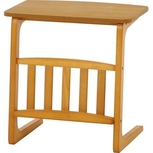 不二貿易 サイドテーブル マガジンラック付 ルレーヴェ Table-16-5534 商品コード10632【代引・日時指定・キャンセル不可・北海道沖縄離島配送不可】 -お取リ寄せ-
