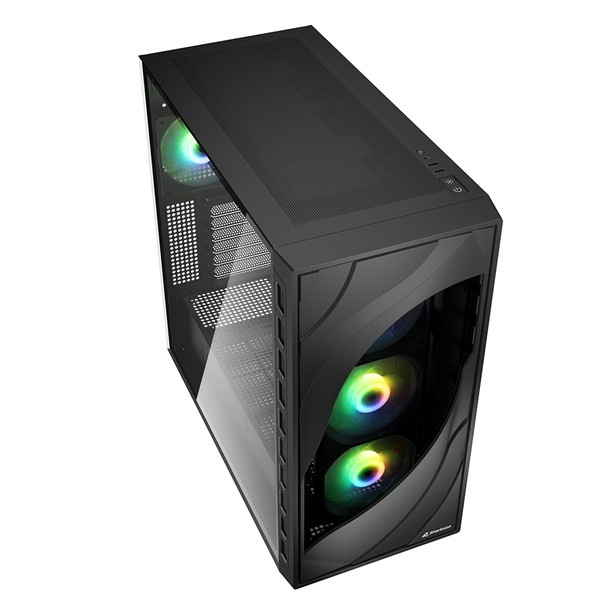 Sharkoon ミドルタワー PCケース REBEL C80G RGB 強化ガラスパネル 120mm ARGBファン×4 標準搭載 ATX Micro-ATX Mini-ITX 対応 【キャンセル不可・北海道沖縄離島配送不可】