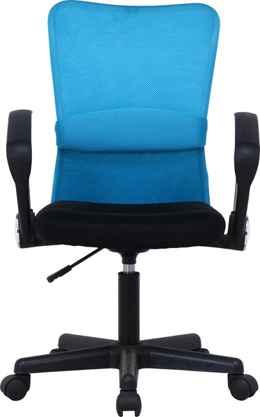不二貿易 メッシュバックチェアー ハンター 肘付 BL H-298FA BL 商品コード94432【代引・日時指定・キャンセル不可・北海道沖縄離島配送不可】 -お取リ寄せ-