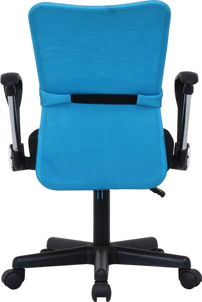 不二貿易 メッシュバックチェアー ハンター 肘付 BL H-298FA BL 商品コード94432【代引・日時指定・キャンセル不可・北海道沖縄離島配送不可】 -お取リ寄せ-