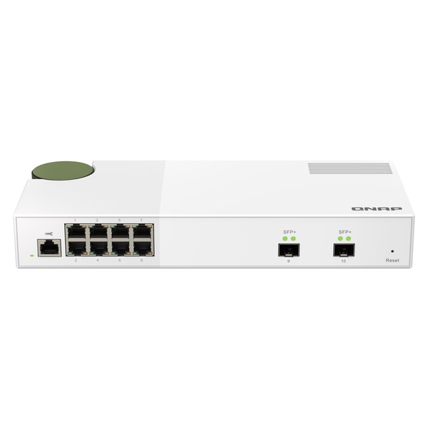 QNAP マネージドスイッチ QSW-M2108-2S 2 x 10GbE SFP+ポート および 8 x 2.5 Gigabitポート Layer 2 Webマネージドスイッチ ポート数:8 スイッチングファブリック:80 Gbps【お取り寄せ商品です/納期都度対応】