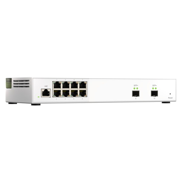 QNAP マネージドスイッチ QSW-M2108-2S 2 x 10GbE SFP+ポート および 8 x 2.5 Gigabitポート Layer 2 Webマネージドスイッチ ポート数:8 スイッチングファブリック:80 Gbps【お取り寄せ商品です/納期都度対応】