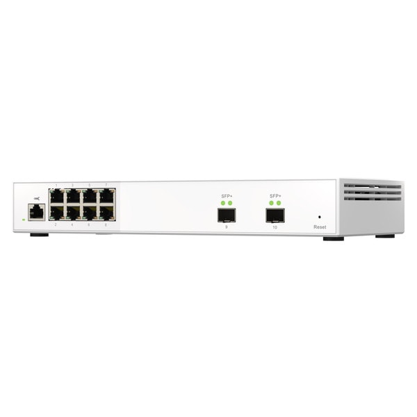 QNAP マネージドスイッチ QSW-M2108-2S 2 x 10GbE SFP+ポート および 8 x 2.5 Gigabitポート Layer 2 Webマネージドスイッチ ポート数:8 スイッチングファブリック:80 Gbps【お取り寄せ商品です/納期都度対応】