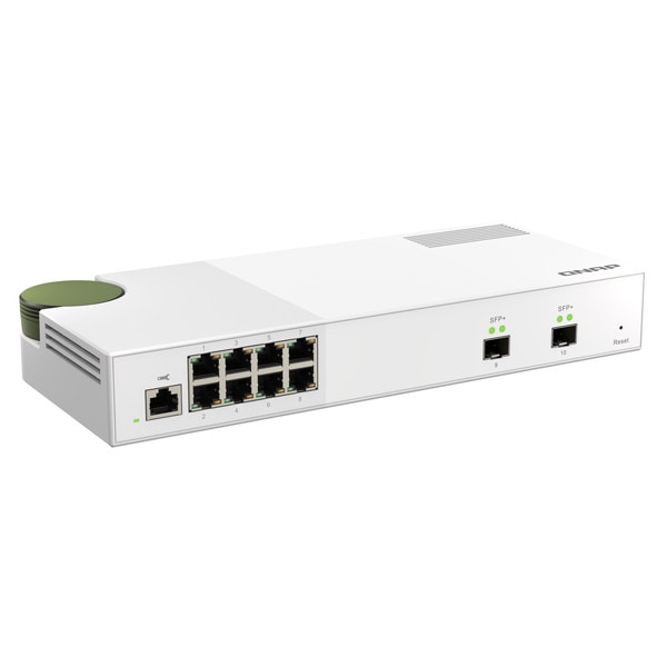 QNAP マネージドスイッチ QSW-M2108-2S 2 x 10GbE SFP+ポート および 8 x 2.5 Gigabitポート Layer 2 Webマネージドスイッチ ポート数:8 スイッチングファブリック:80 Gbps【お取り寄せ商品です/納期都度対応】