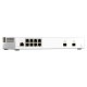 QNAP マネージドスイッチ QSW-M2108-2S 2 x 10GbE SFP+ポート および 8 x 2.5 Gigabitポート Layer 2 Webマネージドスイッチ ポート数:8 スイッチングファブリック:80 Gbps【お取り寄せ商品です/納期都度対応】