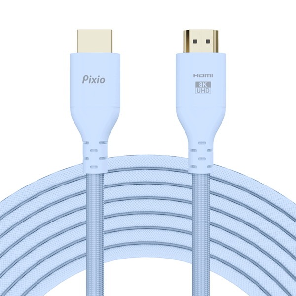 Pixio HDMI�����֥� PXH212B Pastel Blue PXH212BBL-O Ĺ��2m HDMI2.1 HDR 8K�б� ����120Hz �ѥ��ƥ�֥롼 �ڥ���󥻥��Բġ��̳�ƻ����Υ�������Բġ�