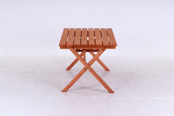 不二貿易 杉材 BBQテーブル&ベンチセット (コンロスペース付) SD09-1032BR 商品コード81761【代引・日時指定・キャンセル不可・北海道沖縄離島配送不可】 -お取リ寄せ-