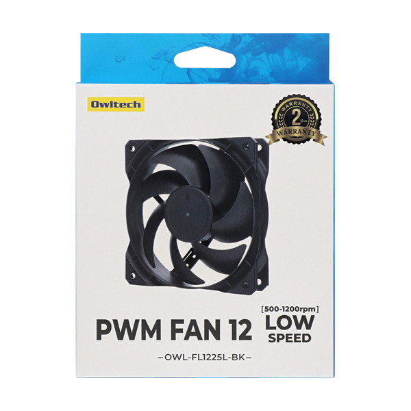 OWLTECH PCケース用 ケースファン OWL-FL1225L-BK ブラック 120mm/500-1200rpm オウルテック 【キャンセル不可・北海道沖縄離島配送不可】 -お取り寄せ-