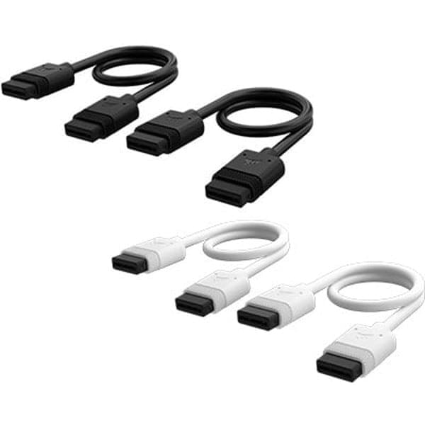 Corsair ���륻�� �ե����ѥ����֥�(iCUE Link) CORSAIR iCUE LINK Cable, 2x 200mm with Straight connectors, White CL-9011128-WW�ڥ���󥻥��Բġ��̳�ƻ����Υ�������Բġ� -������-