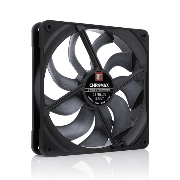 Noctua �ե��� NF-A14x25-G2-PWM-CH-BK �֥�å� 140mm �ץ�ߥ����ʼ��Ų�PC Fan 4-Pin��³ �ڥ���󥻥��Բġ��̳�ƻ����Υ�������Բġ� -������-