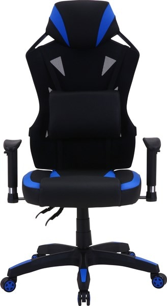 不二貿易 メッシュゲーミングチェア レイズ BL YF922CW 商品コード19428【代引・日時指定・キャンセル不可・北海道沖縄離島配送不可】 -お取リ寄せ-