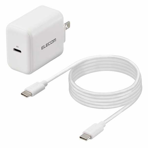 ELECOM エレコム MPA-ACCP18WH AC充電器 スマホ・タブレット用 USB Power Delivery対応 20W USB-C1ポート ケーブル同梱 1.5m ホワイト 【キャンセル不可・北海道沖縄離島配送不可】