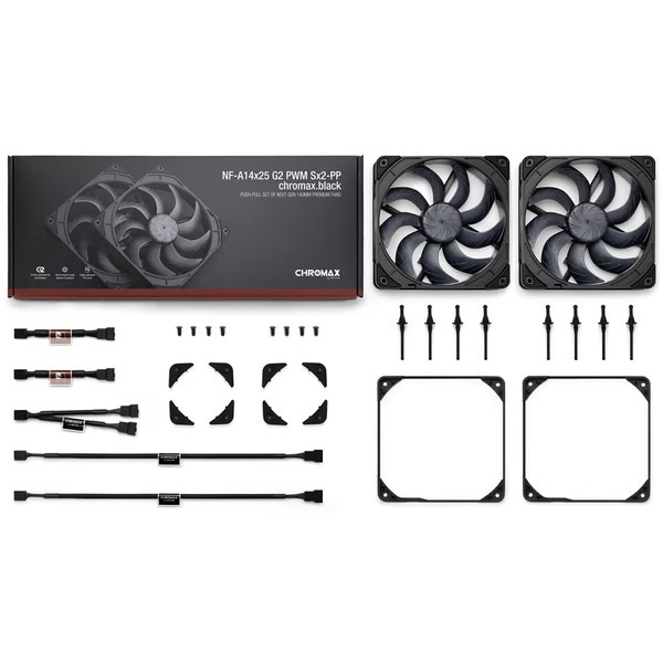 Noctua �ե��� NF-A14x25-G2-PWM-SX2-PP-CH-BK �֥�å� �ץ�ߥ����Ų�140mm �ץå���ץ����������б� �ǥ奢��ե��󥻥å� �ڥ���󥻥��Բġ��̳�ƻ����Υ�������Բġ� -������-