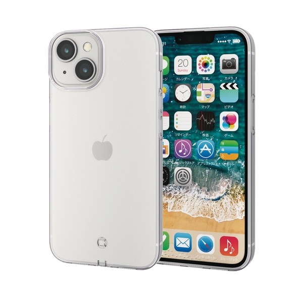 ELECOM ���쥳�� PM-A22AUCTCR iPhone 14 / 13 ������ ���С� ���ե� �׷�ۼ� ���ȥ�åץۡ����� �ˤ��߷� ���ꥢ�ڥ���󥻥��Բġ��̳�ƻ����Υ�������Բġ�