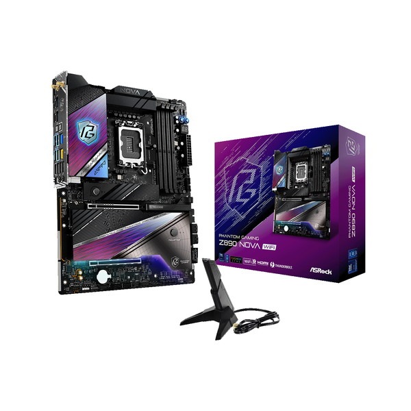 ASRock �ޥ����ܡ��� Z890 Nova WiFi Intel Z890���åץ��å����  Intel Core Ultra 200S�б� DDR5-9600 PCIe 5.0 / Thunderbolt 4 2�� / 5G+2.5G LAN / Wi-Fi 7 ��° M.2 ��ĥ������ �ϥ������ ATX �ޥ����ܡ���  �ڥ���󥻥��Բġ��̳�ƻ����Υ�������Բġ�