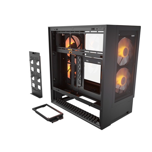 COUGAR PCケース ミドルタワー Mini ITX / Micro ATX / ATX OmnyX CGR-2WA3B-RGB (OmnyX) Black【キャンセル不可・北海道沖縄離島配送不可】