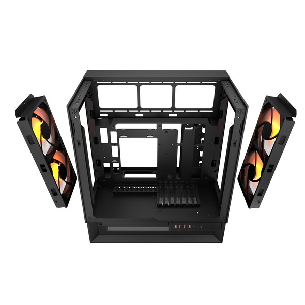 COUGAR PCケース ミドルタワー Mini ITX / Micro ATX / ATX OmnyX CGR-2WA3B-RGB (OmnyX) Black【キャンセル不可・北海道沖縄離島配送不可】