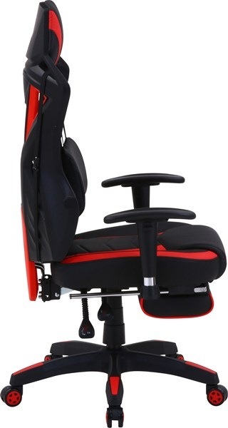 不二貿易 メッシュゲーミングチェア レイズ フットレスト付キRD YF922CW foot 商品コード19429【代引・日時指定・キャンセル不可・北海道沖縄離島配送不可】 -お取リ寄せ-
