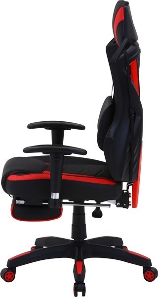不二貿易 メッシュゲーミングチェア レイズ フットレスト付キRD YF922CW foot 商品コード19429【代引・日時指定・キャンセル不可・北海道沖縄離島配送不可】 -お取リ寄せ-