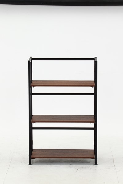 不二貿易 折りたたみシェルフ アロン3段 BR FBC984-B 商品コード73638【代引・日時指定・キャンセル不可・北海道沖縄離島配送不可】 -お取リ寄せ-
