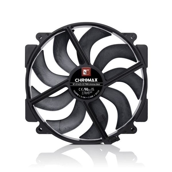 Noctua �ե��� NF-A14x25R-G2-PWM-CH-BK �ݷ��ե졼�� �֥�å� 140mm �ץ�ߥ����ʼ��Ų�PC Fan 4-Pin��³ �ڥ���󥻥��Բġ��̳�ƻ����Υ�������Բġ� -������-