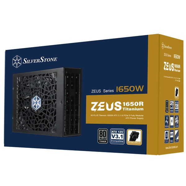 Silverstone PC�Ÿ� ZEUS 1650R Titanium SST-ZU1650R-TM 80 PLUS Titaniumǧ�� 1650W ATX 3.1 & PCIe 5 �ե�⥸��顼 ATX�Ÿ� ��������������ꡦ����󥻥��Բġ��̳�ƻ����Υ�������Բġ�