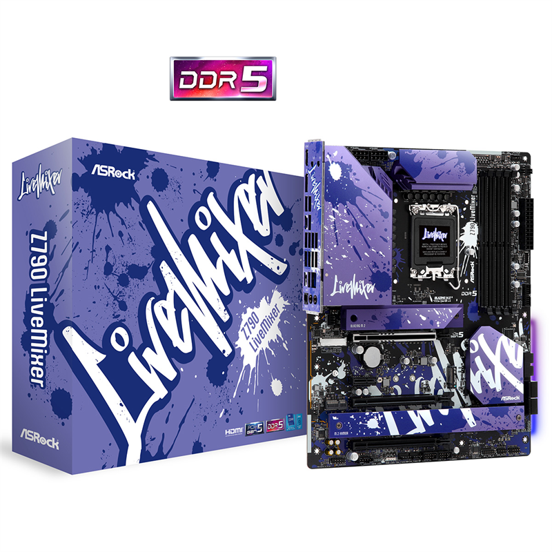 (マザーボード)AsRock Z790Live Mixer(フォームファクタ:ATX CPUソケット:LGA1700 チップセット:Intel/Z790 メモリタイプ:DDR5)