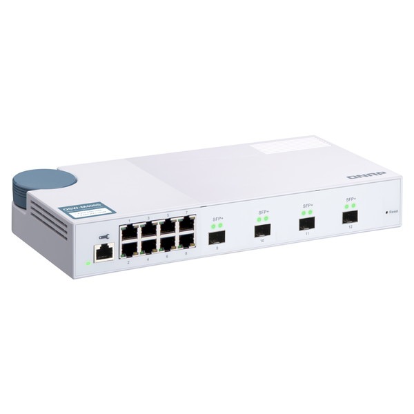 QNAP マネージドスイッチ QSW-M408S SMBのネットワークデプロイ用 エントリーレベルの10GbE L2 Webマネージドスイッチ 4 x 10GbE SFP+ / 8 x ギガビットイーサネットポート 【お取り寄せ商品です/納期都度対応】