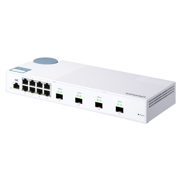 QNAP マネージドスイッチ QSW-M408S SMBのネットワークデプロイ用 エントリーレベルの10GbE L2 Webマネージドスイッチ 4 x 10GbE SFP+ / 8 x ギガビットイーサネットポート 【お取り寄せ商品です/納期都度対応】