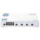 QNAP マネージドスイッチ QSW-M408S SMBのネットワークデプロイ用 エントリーレベルの10GbE L2 Webマネージドスイッチ 4 x 10GbE SFP+ / 8 x ギガビットイーサネットポート 【お取り寄せ商品です/納期都度対応】