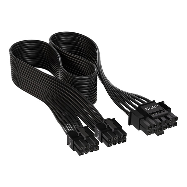 Corsair コルセア 電源用ケーブル CORSAIR 12+4pin PCIe Gen 5 Type-4 600W 12VHPWR cable, flat ribbon, black CP-8920284【キャンセル不可・北海道沖縄離島配送不可】 -お取り寄せ-