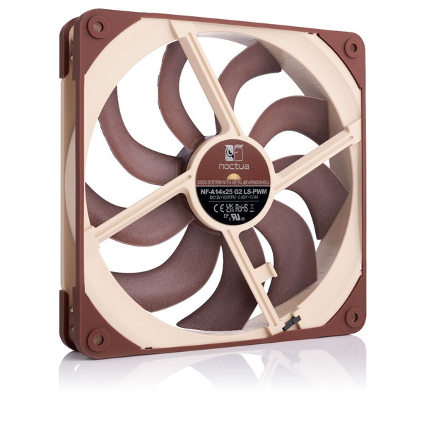 Noctua PC�ե��� NF-A14X25-G2-LS-PWM 140mm ���ž Ķ�Ų� 4-Pin��³ �֥饦�� �ڥ���󥻥��Բġ��̳�ƻ����Υ�������Բġ�